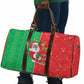 Burkina Faso Christmas Travel Bag Black Santa Joyeux Noel