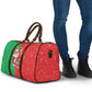 Burkina Faso Christmas Travel Bag Black Santa Joyeux Noel