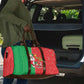 Burkina Faso Christmas Travel Bag Black Santa Joyeux Noel