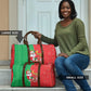 Burkina Faso Christmas Travel Bag Black Santa Joyeux Noel