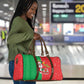 Burkina Faso Christmas Travel Bag Black Santa Joyeux Noel