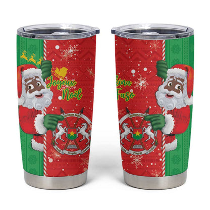 Afro Christmas in Burkina Faso Tumbler Cup Black Santa Joyeux Noel - African Pride