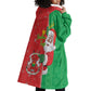 Afro Christmas in Burkina Faso Wearable Blanket Hoodie Black Santa Joyeux Noel - African Pride