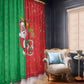 Afro Christmas in Burkina Faso Window Curtain Black Santa Joyeux Noel - African Pride