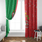 Afro Christmas in Burkina Faso Window Curtain Black Santa Joyeux Noel - African Pride