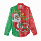 Afro Christmas in Burkina Faso Women Casual Shirt Black Santa Joyeux Noel - African Pride