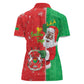 Afro Christmas in Burkina Faso Women Polo Shirt Black Santa Joyeux Noel - African Pride