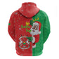 Afro Christmas in Burkina Faso Zip Hoodie Black Santa Joyeux Noel - African Pride