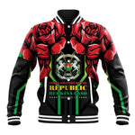 Afro Burkina Faso Republic Day Baseball Jacket Coat Of Arms With Rose - Sporty Style - African Pride