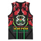 Afro Burkina Faso Republic Day Basketball Jersey Coat Of Arms With Rose - Sporty Style - African Pride