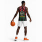 Afro Burkina Faso Republic Day Basketball Jersey Coat Of Arms With Rose - Sporty Style - African Pride