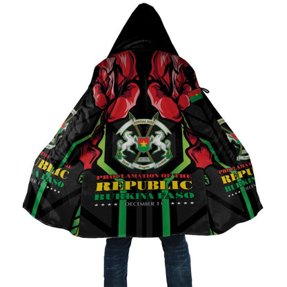 Burkina Faso Republic Day Cloak Coat Of Arms With Rose