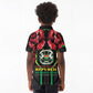 Afro Burkina Faso Republic Day Kid Polo Shirt Coat Of Arms With Rose - Sporty Style - African Pride
