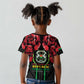 Afro Burkina Faso Republic Day Kid T shirt Coat Of Arms With Rose - Sporty Style - African Pride