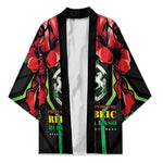 Burkina Faso Republic Day Kimono Coat Of Arms With Rose