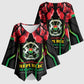 Burkina Faso Republic Day Kimono Sleeve Blouse Coat Of Arms With Rose