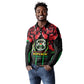 Afro Burkina Faso Republic Day Long Sleeve Polo Shirt Coat Of Arms With Rose - Sporty Style - African Pride