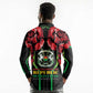 Afro Burkina Faso Republic Day Long Sleeve Polo Shirt Coat Of Arms With Rose - Sporty Style - African Pride