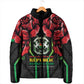 Burkina Faso Republic Day Padded Jacket Coat Of Arms With Rose