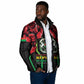 Burkina Faso Republic Day Padded Jacket Coat Of Arms With Rose