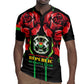 Afro Burkina Faso Republic Day Rugby Jersey Coat Of Arms With Rose - Sporty Style - African Pride