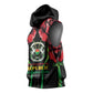 Afro Burkina Faso Republic Day Sleeveless Hoodie Coat Of Arms With Rose - Sporty Style - African Pride
