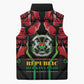 Burkina Faso Republic Day Sleeveless Puffer Jacket Coat Of Arms With Rose