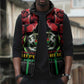 Burkina Faso Republic Day Sleeveless Puffer Jacket Coat Of Arms With Rose