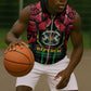 Afro Burkina Faso Republic Day Sleeveless Zip Hoodie Coat Of Arms With Rose - Sporty Style - African Pride