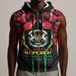 Afro Burkina Faso Republic Day Sleeveless Zip Hoodie Coat Of Arms With Rose - Sporty Style - African Pride