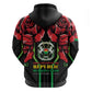 Afro Burkina Faso Republic Day Zip Hoodie Coat Of Arms With Rose - Sporty Style - African Pride