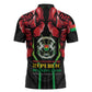 Burkina Faso Republic Day Zipper Polo Shirt Coat Of Arms With Rose