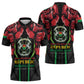 Burkina Faso Republic Day Zipper Polo Shirt Coat Of Arms With Rose