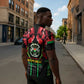 Burkina Faso Republic Day Zipper Polo Shirt Coat Of Arms With Rose