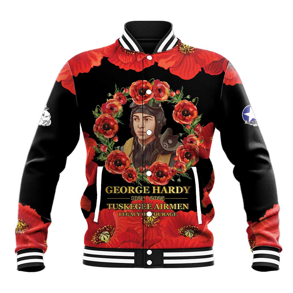 George Hardy Tuskegee Red Tail Pilots Baseball Jacket Legacy of Courage - African Pride