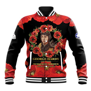 George Hardy Tuskegee Red Tail Pilots Baseball Jacket Legacy of Courage - African Pride