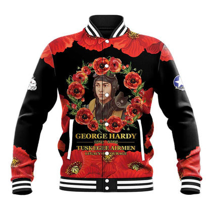 George Hardy Tuskegee Red Tail Pilots Baseball Jacket Legacy of Courage - African Pride