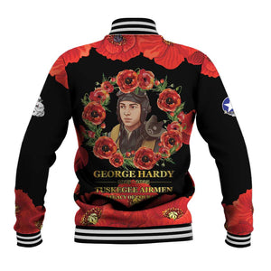 George Hardy Tuskegee Red Tail Pilots Baseball Jacket Legacy of Courage - African Pride