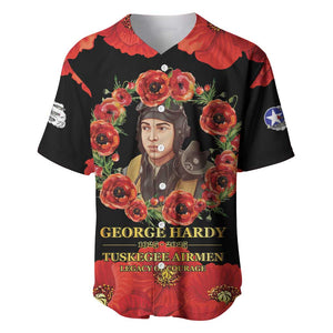 George Hardy Tuskegee Red Tail Pilots Baseball Jersey Legacy of Courage - African Pride