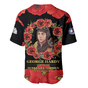 George Hardy Tuskegee Red Tail Pilots Baseball Jersey Legacy of Courage - African Pride