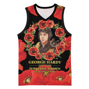 George Hardy Tuskegee Red Tail Pilots Basketball Jersey Legacy of Courage - African Pride