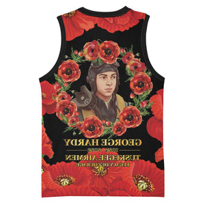 George Hardy Tuskegee Red Tail Pilots Basketball Jersey Legacy of Courage - African Pride
