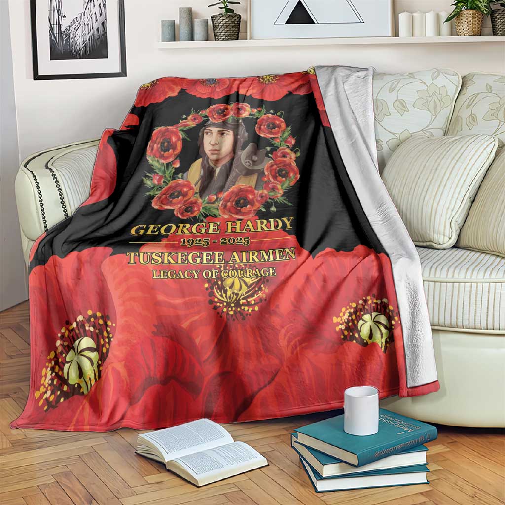 George Hardy Tuskegee Red Tail Pilots Blanket Legacy of Courage - African Pride