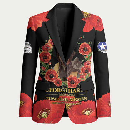 George Hardy Tuskegee Memorial Blazer Red Tail Pilots Legacy of Courage