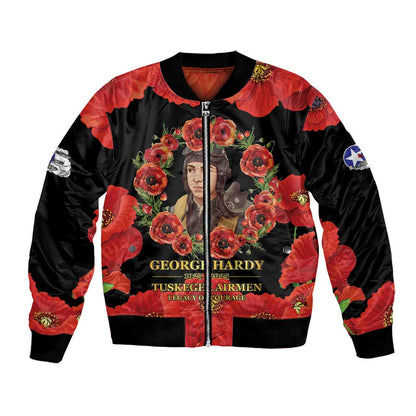 George Hardy Tuskegee Red Tail Pilots Bomber Jacket Legacy of Courage - African Pride