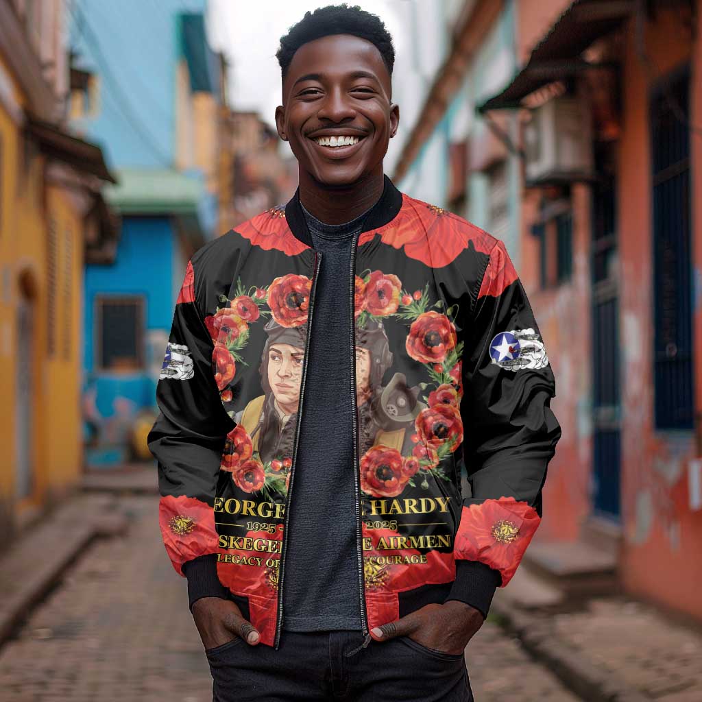 George Hardy Tuskegee Red Tail Pilots Bomber Jacket Legacy of Courage - African Pride