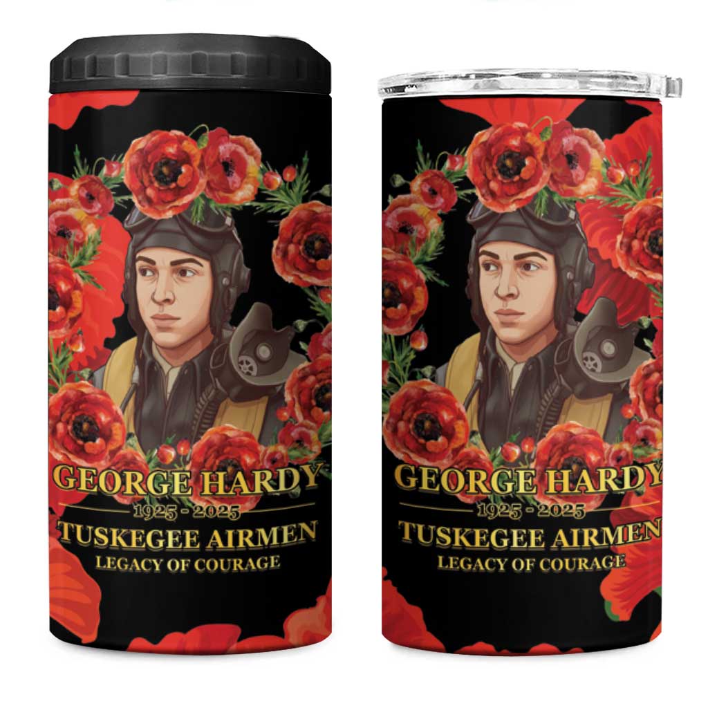 George Hardy Tuskegee Red Tail Pilots 4 in 1 Can Cooler Tumbler Legacy of Courage - African Pride
