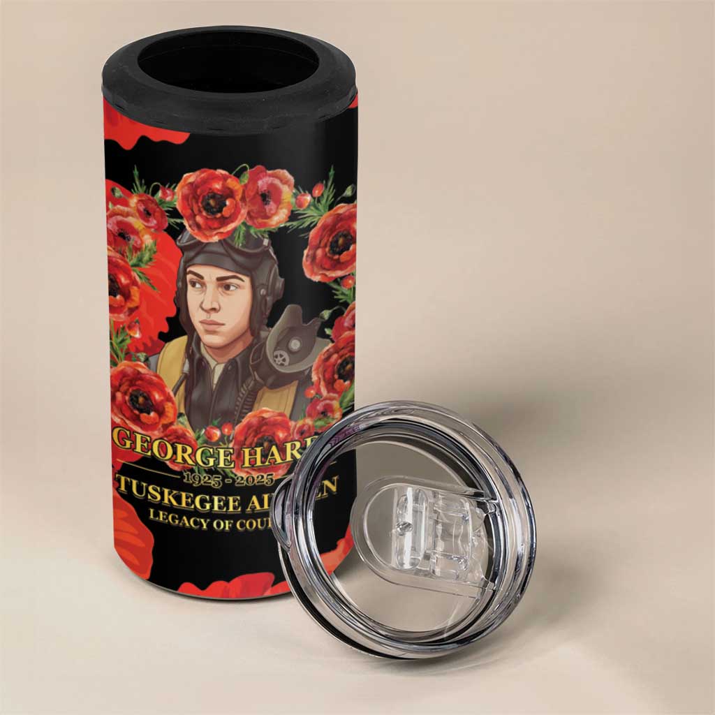 George Hardy Tuskegee Red Tail Pilots 4 in 1 Can Cooler Tumbler Legacy of Courage - African Pride