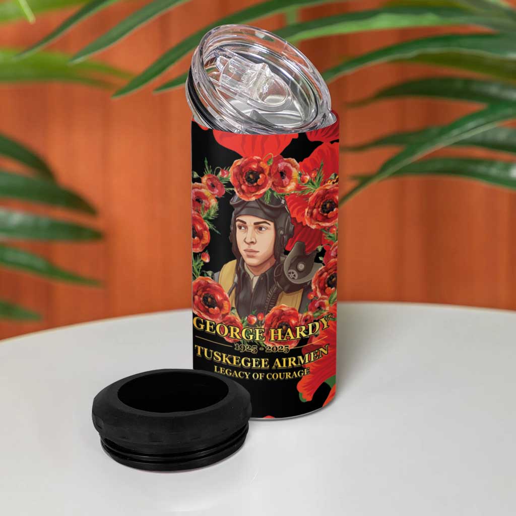 George Hardy Tuskegee Red Tail Pilots 4 in 1 Can Cooler Tumbler Legacy of Courage - African Pride