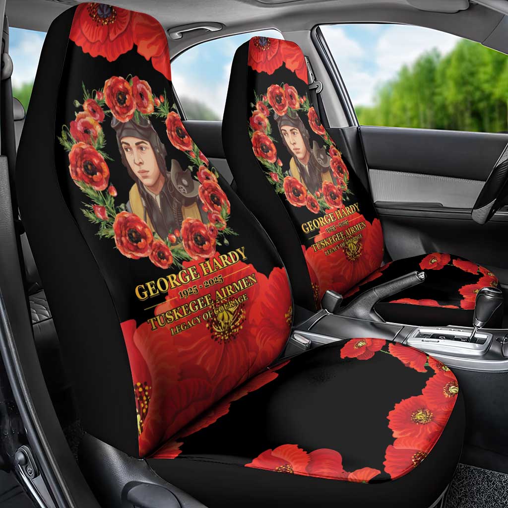George Hardy Tuskegee Red Tail Pilots Car Seat Cover Legacy of Courage - African Pride